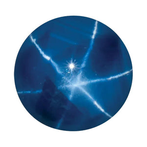 Natural Round Cabochon Loose Blue Star Sapphire