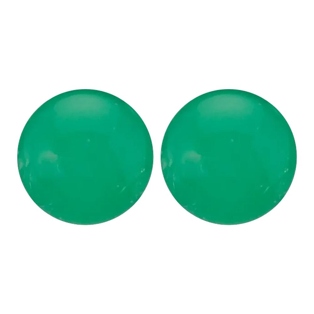 Natural Chrysoprase Round Cabochon Cut