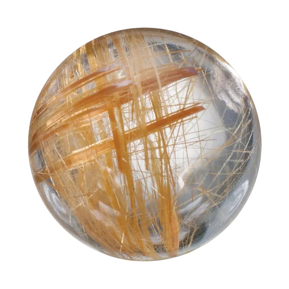 Natural Round Cabochon Cut Loose Rutilated Quartz