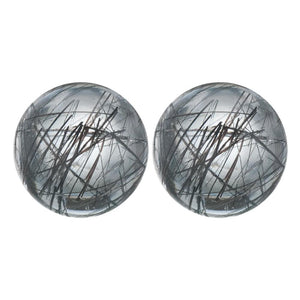 Natural Round Cabochon Cut Loose Tourmalinated Quartz