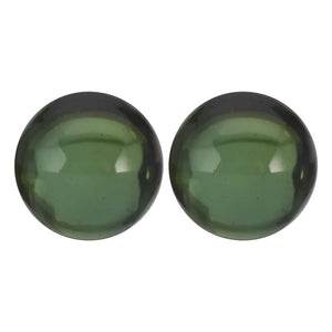 Natural Round Cabochon Loose Green Tourmaline