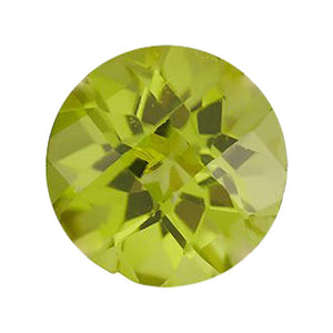 Natural Round Checkered Loose Peridot