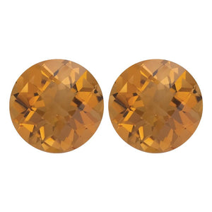 Natural Yellow Citrine Round Checkerboard Cut
