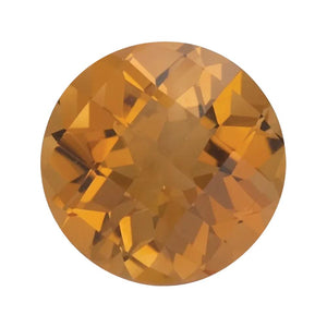 Natural Yellow Citrine Round Checkerboard Cut