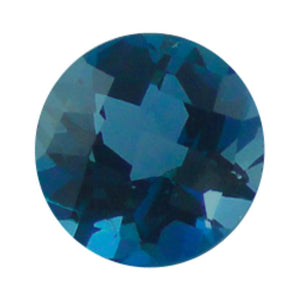 London Blue Topaz Round Checkered Cut