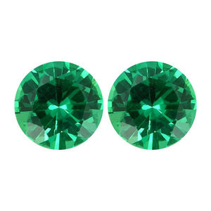 Natural Round Diamond Cut Loose Emerald