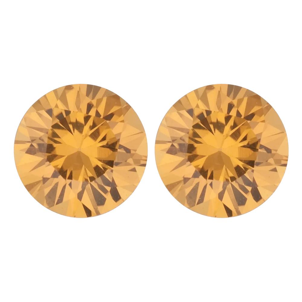 Natural Round Diamond Cut Loose Yellow Sapphire