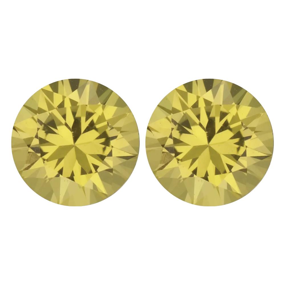 Natural Round Diamond Cut Loose Yellow Sapphire