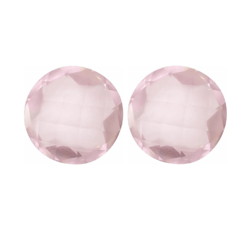 Natural Round Briolette Cut Loose Rose Quartz