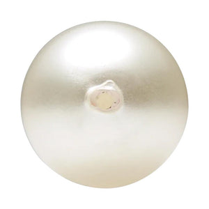 Round Half-drilled Package of 12 White Imitation Pearl