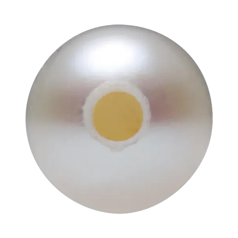 Round Half Drilled White Cultured Seed Pearl