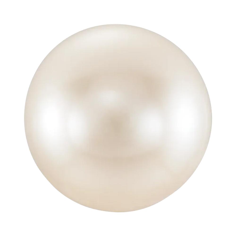 Round Half Drilled White Freshwater Cultured Pearl