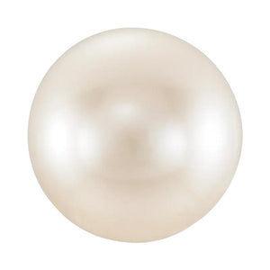 Round Half Drilled White Freshwater Cultured Pearl