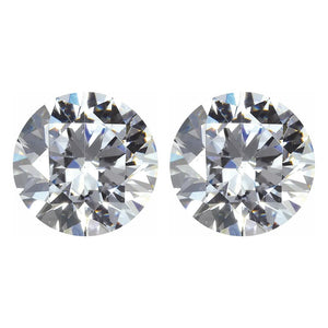 Lab Created Round Diamond Cut White Cubic Zirconia From 3.25MM-5.75MM