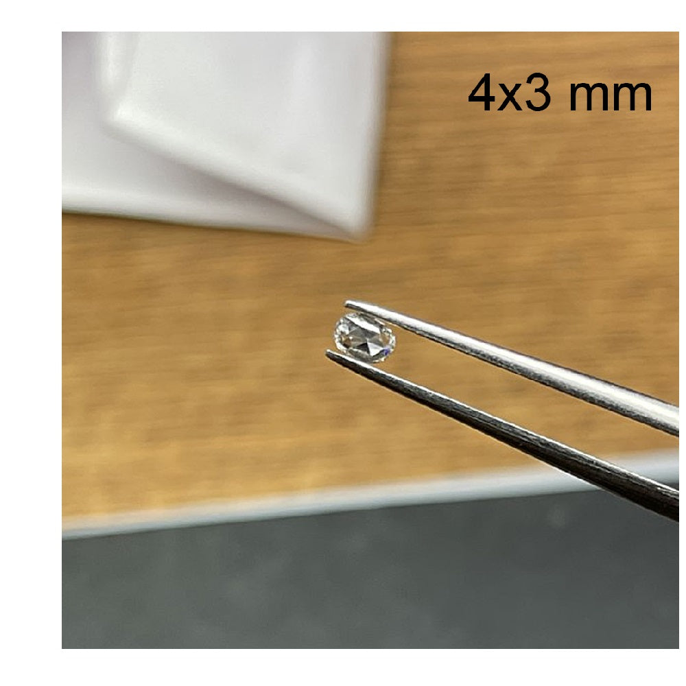 4x3MM (Weight range-0.07-0.11 Cts each stone)