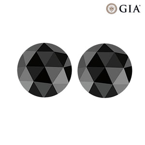 Treated Fancy Black Diamond Round Rose Cut From 1 Ct - 3 Ct