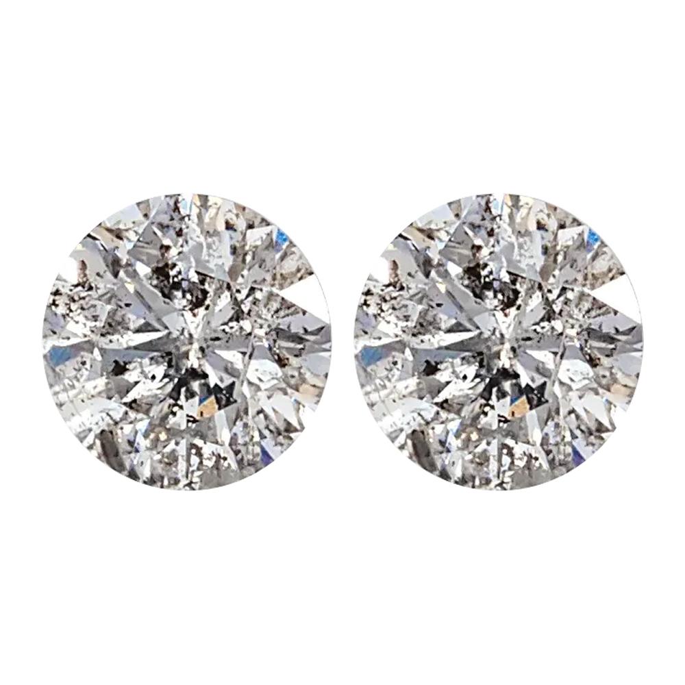 Natural Round Salt And Pepper Diamond Grey Color I3 Quality