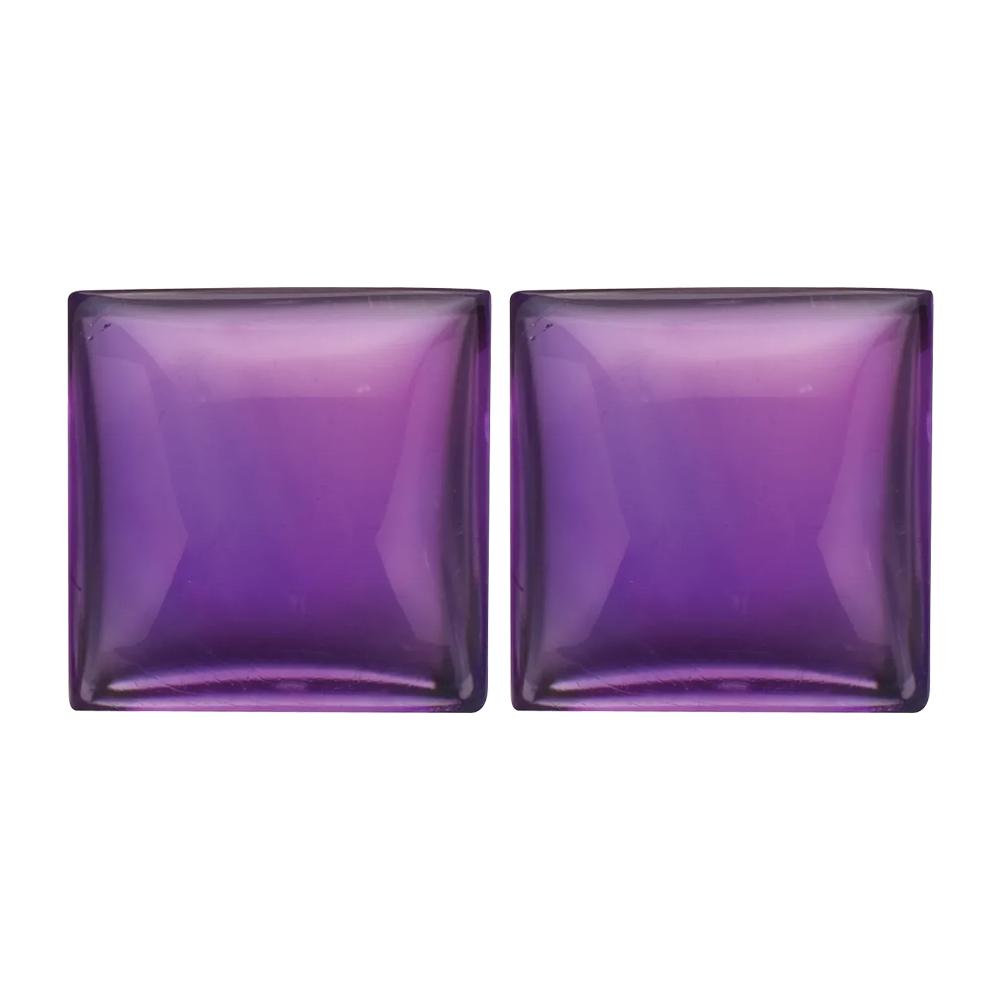 Natural Loose Amethyst Square Cabochon Cut