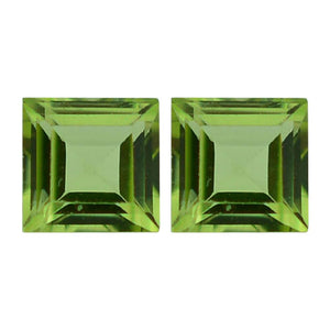 Natural Square Step Cut Loose Peridot