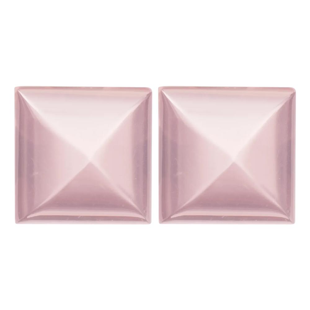 Natural Square Cabochon Cut Loose Rose Quartz