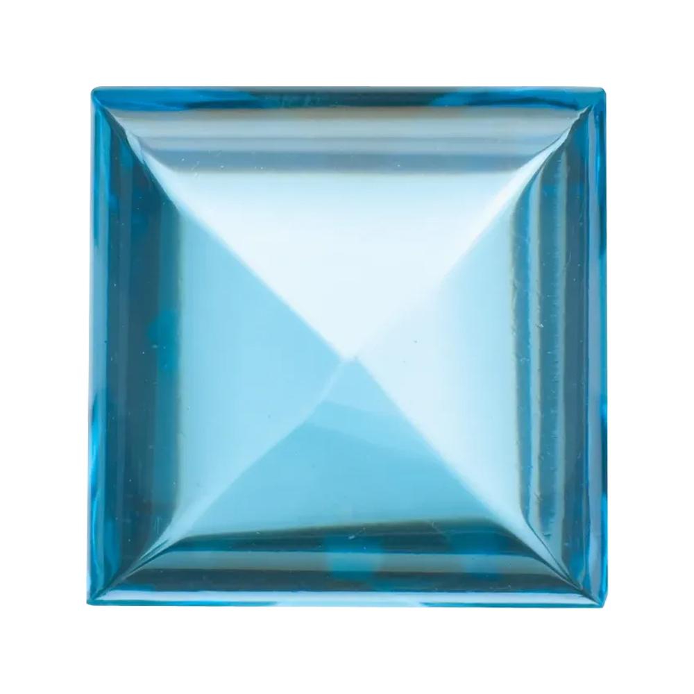 Natural Square Cabochon Loose Swiss Blue Topaz