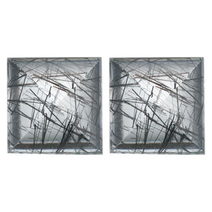 Natural Square Cabochon Cut Loose Tourmalinated Quartz