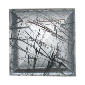 Natural Square Cabochon Cut Loose Tourmalinated Quartz