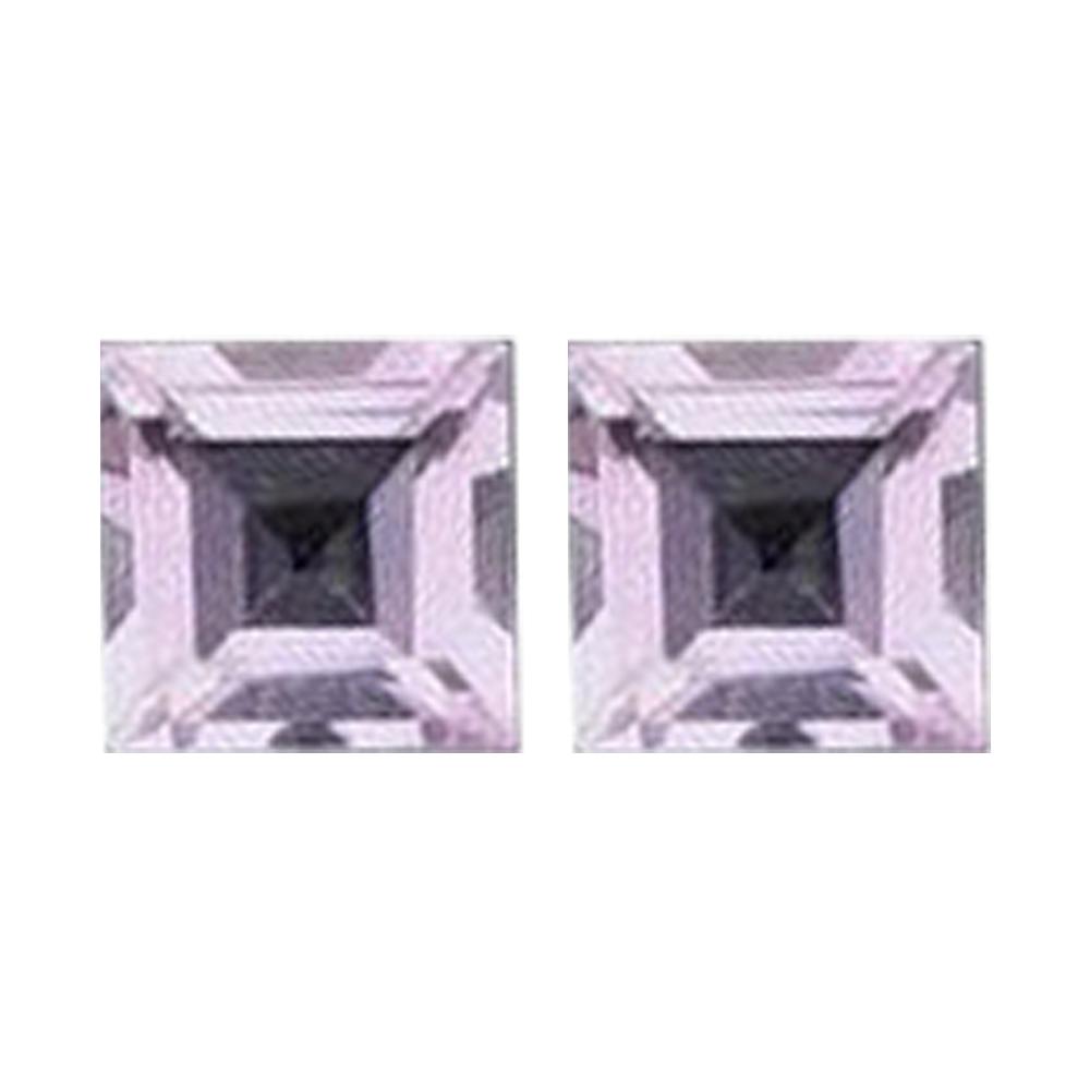 Square-Step Cut Loose Rose De France Amethyst