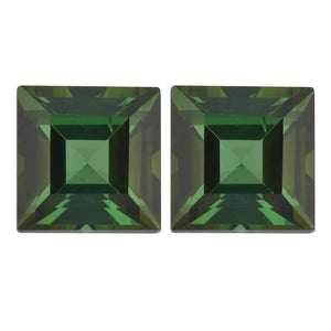Natural Square Step Cut Loose Green Tourmaline