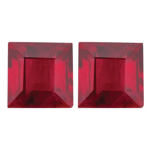 Natural Square Step Cut Loose Ruby