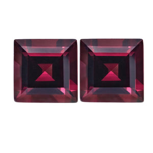 Rhodolite Garnet Square Step Cut