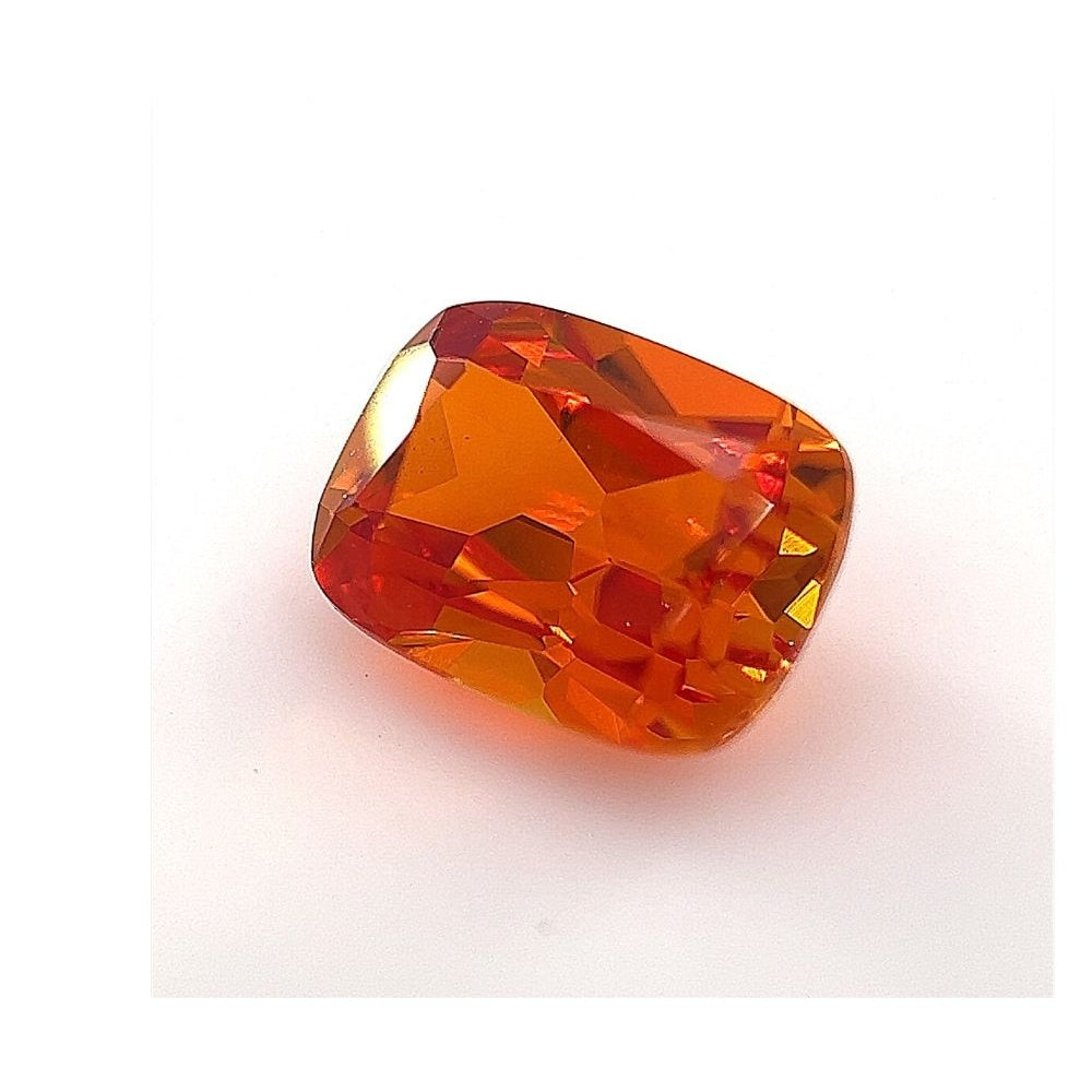 Cushion Elongated Best Synthetic Orange Sapphire