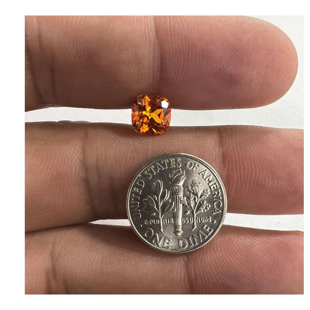 Cushion Best Synthetic Orange Sapphire