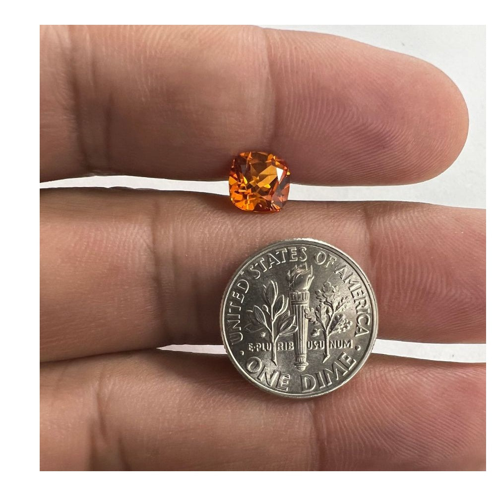 Cushion Best Synthetic Orange Sapphire