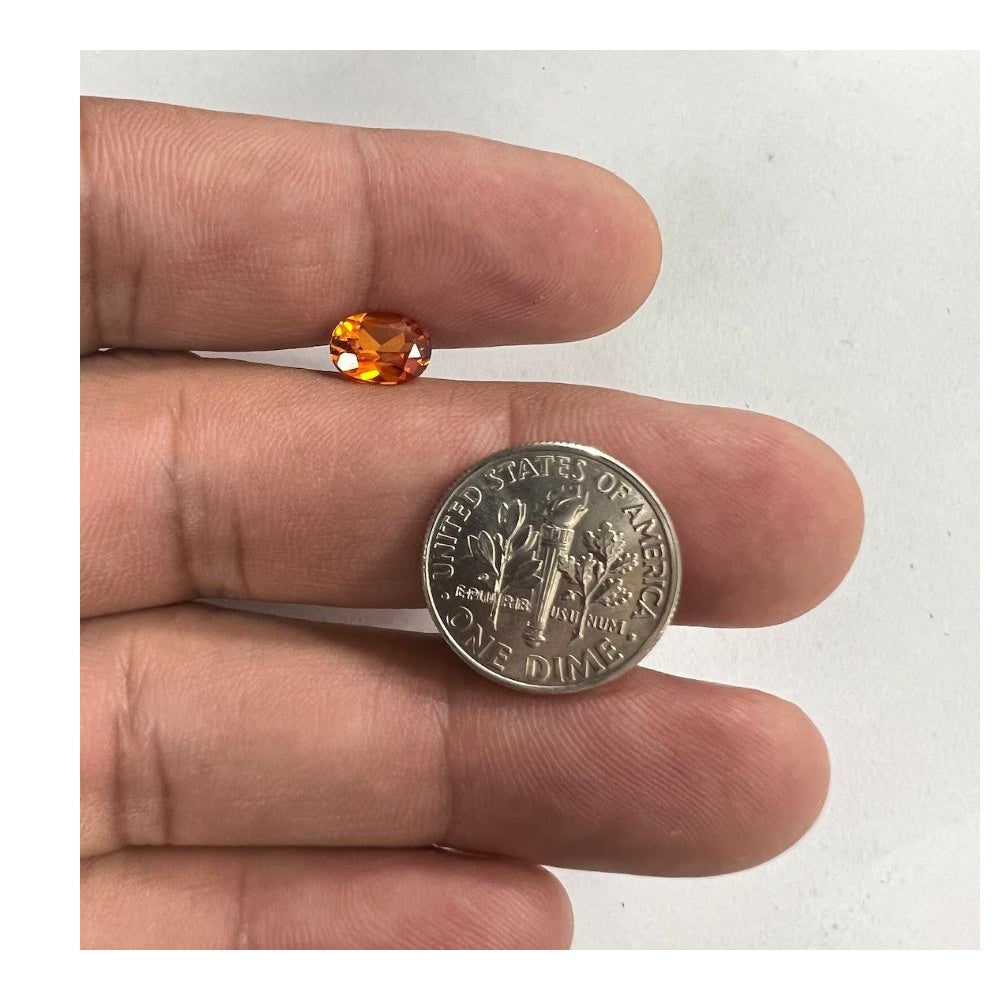 Oval Best Synthetic Orange Sapphire
