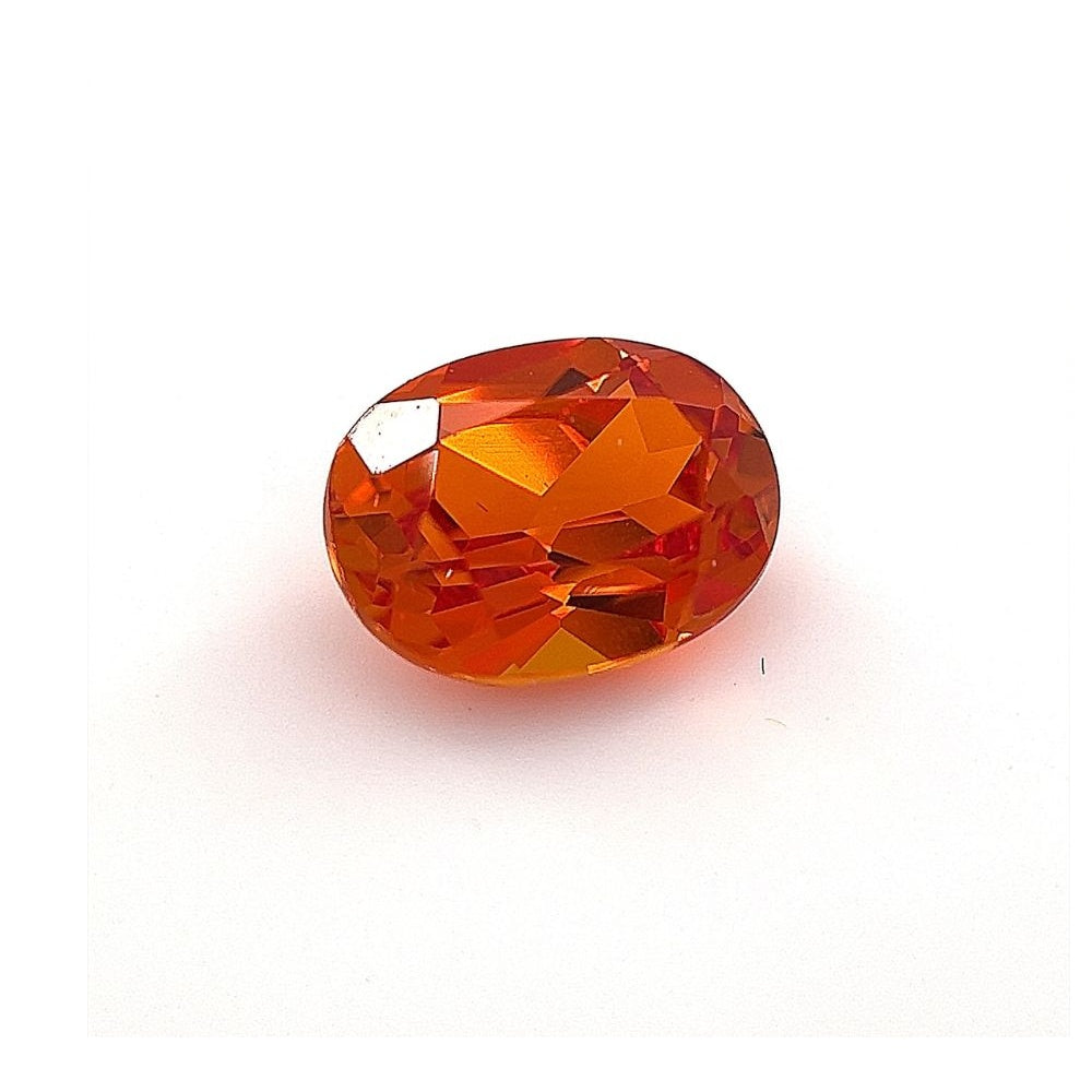 Oval Best Synthetic Orange Sapphire