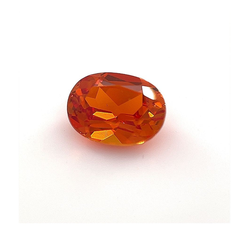 Oval Best Synthetic Orange Sapphire