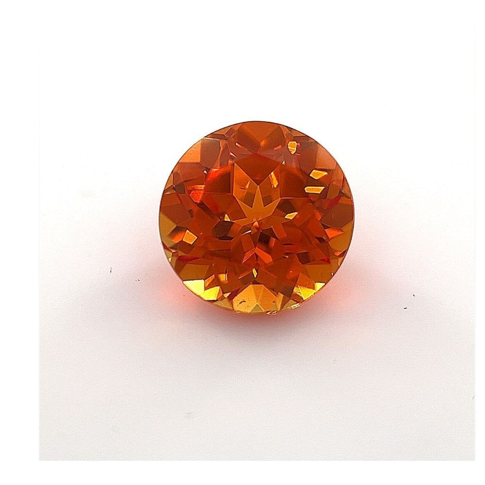 Round Best Synthetic Orange Sapphire