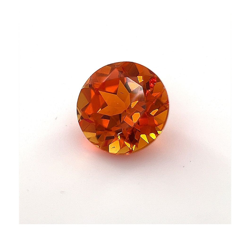 Round Best Synthetic Orange Sapphire