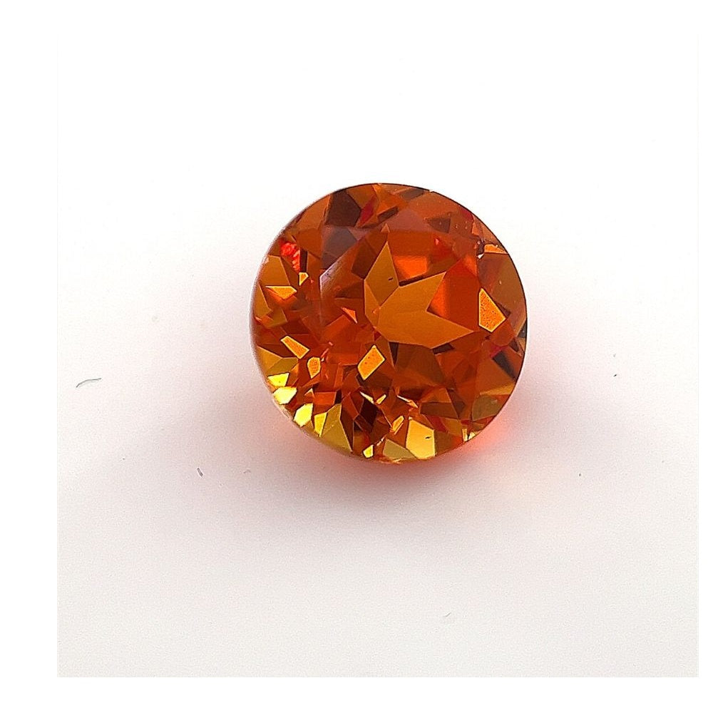 Round Best Synthetic Orange Sapphire