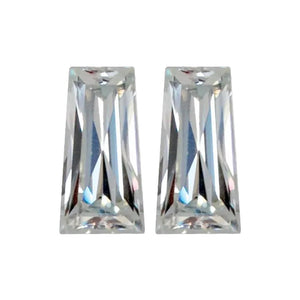 Lab Created DEF Color Tapered Baguette White Moissanite