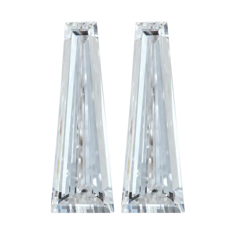 Natural Tapered Baguette Cut GHI Color Loose White Diamond from 2.50x1x0.50mm to 3x2.50x1.75mm