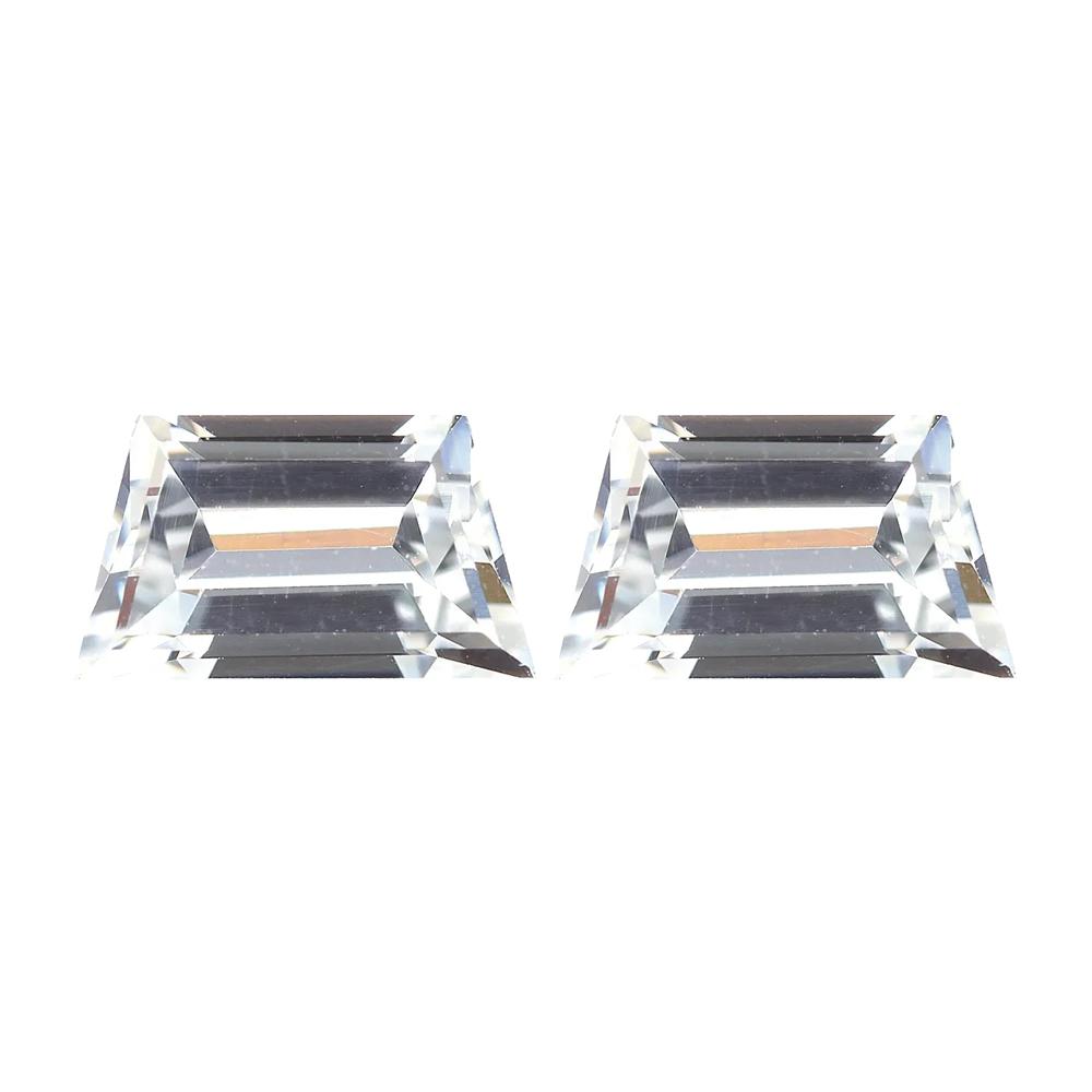 Lab Created Trapezoid Step Cut White Cubic Zirconia