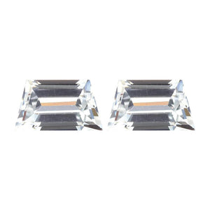 Lab Created Trapezoid Step Cut White Cubic Zirconia