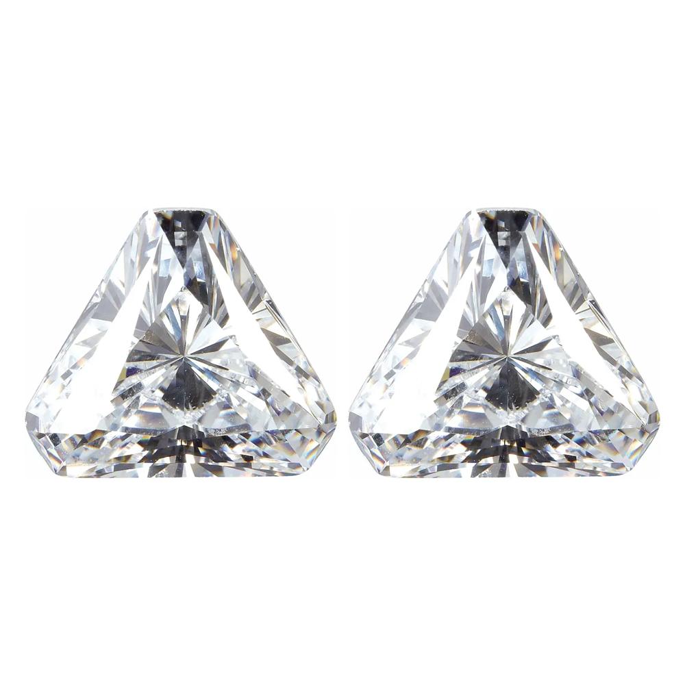 Lab Created Triangle Cut Corners White Cubic Zirconia