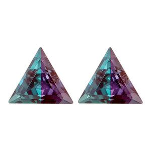 Lab Created Alexandrite Triangle Shape