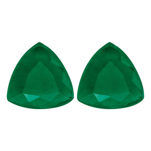Natural Emerald Trillion Shape AA/A Quality Faceted Gemstone Available in 3x3MM-5x5MM