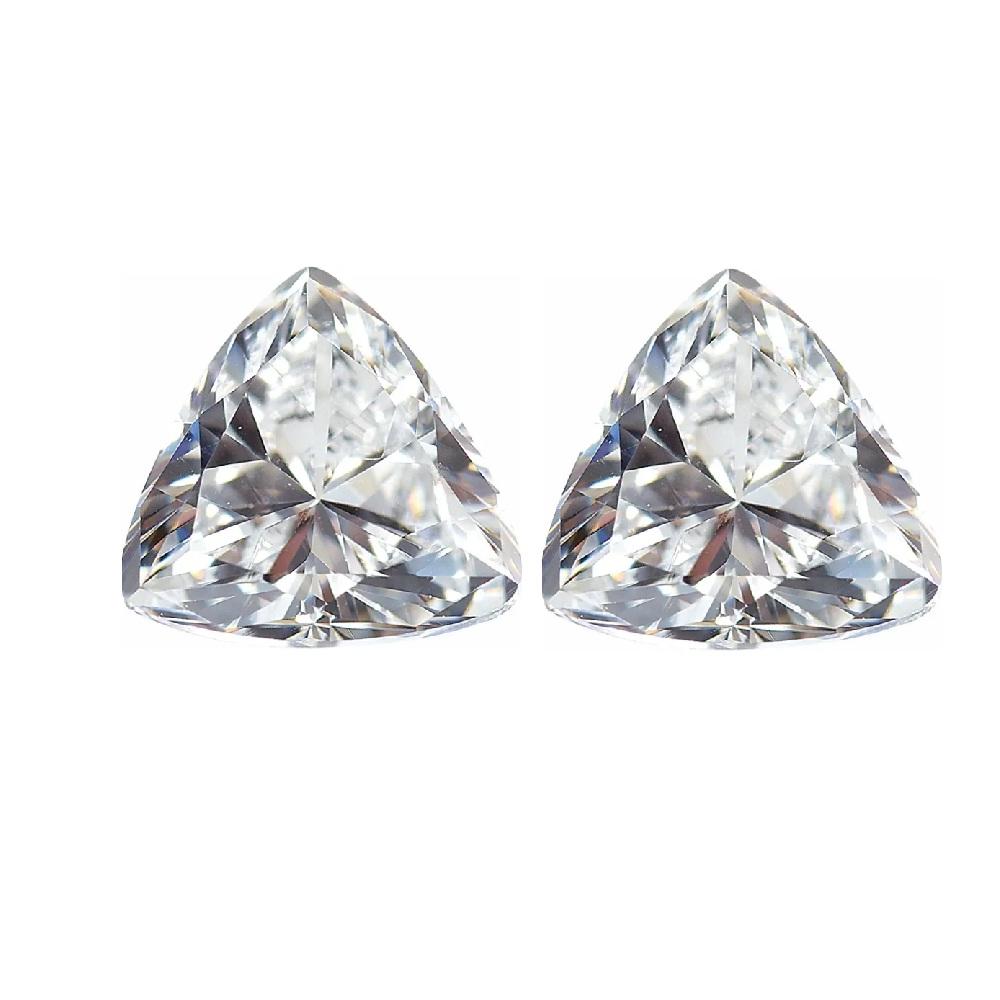 Lab Created Trillion White Cubic Zirconia