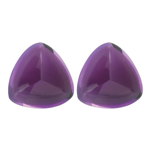 Natural Loose Amethyst Trillion Cabochon Cut