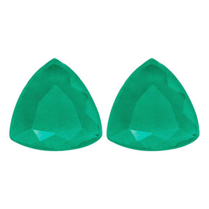 Natural Emerald Trillion Shape AA/A Quality Faceted Gemstone Available in 3x3MM-5x5MM